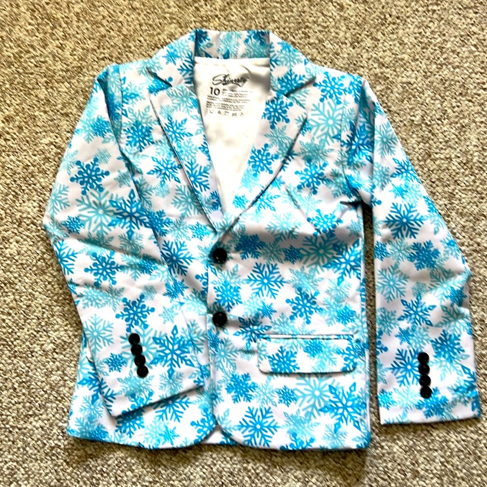 Shinesty blue snowflake suit, size 10